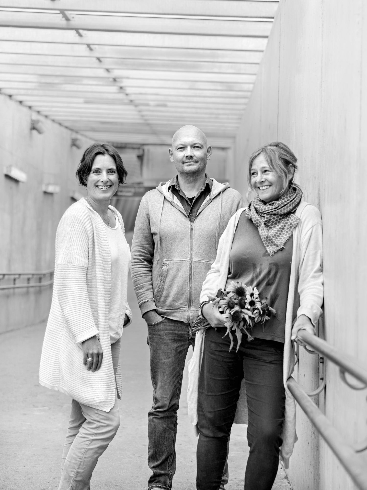 Lidenskapelige gründere: Styreleder Katja, designer Bjørn og hagespesialist Jeanette.