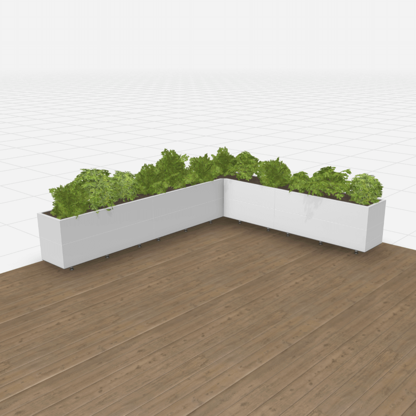 Plantekasse BEDD Modell 26 - Vinkel 240x280