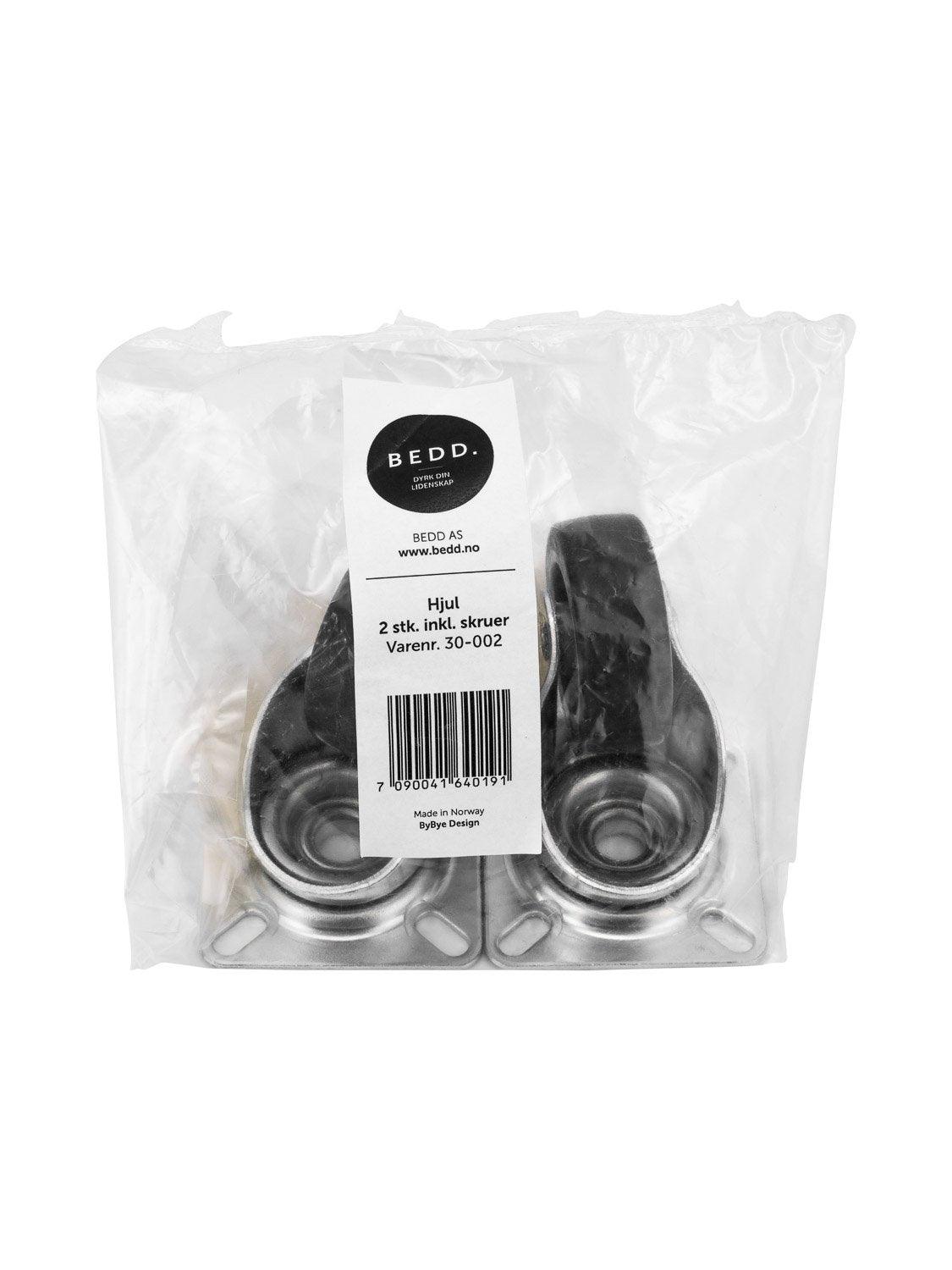 BEDD 2pk hjul med brems - BEDD