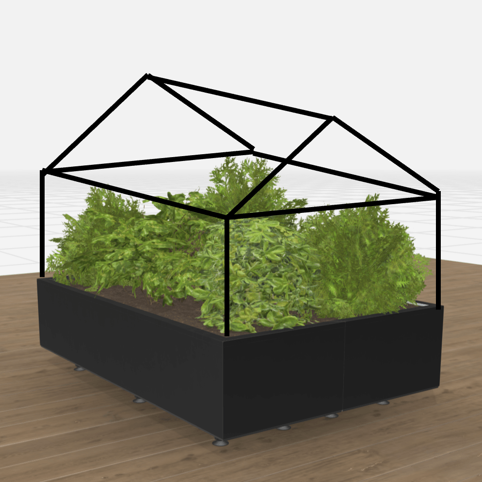 Drivhus-sokkel h25 cm m. hjul/ben