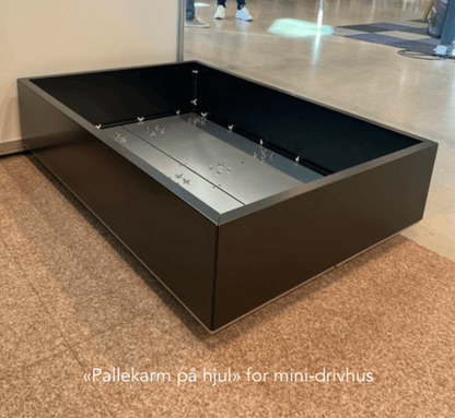 Utstillingsmodell - 120x80 h25 m. hjul for minidrivhus