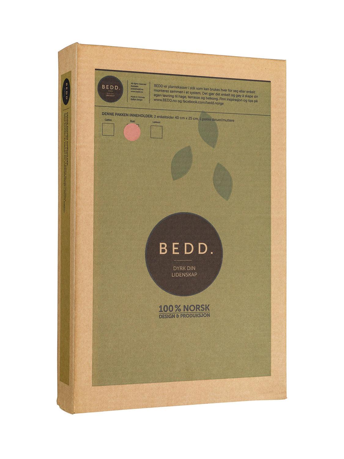 Paneler til plantekasse i stål 40x25 cm – BEDD